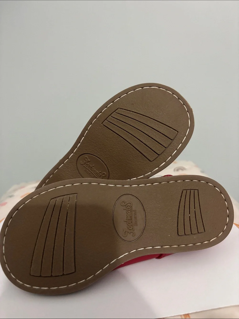 FOOTMATES SHERRY T STRAP APPLE RED